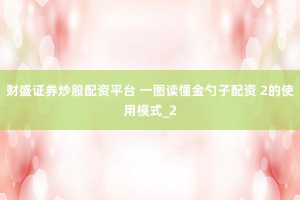 财盛证券炒股配资平台 一图读懂金勺子配资 2的使用模式_2