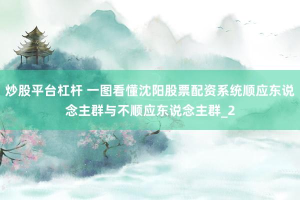 炒股平台杠杆 一图看懂沈阳股票配资系统顺应东说念主群与不顺应东说念主群_2