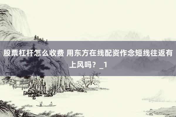 股票杠杆怎么收费 用东方在线配资作念短线往返有上风吗？_1