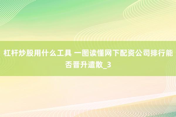 杠杆炒股用什么工具 一图读懂网下配资公司排行能否晋升遣散_3