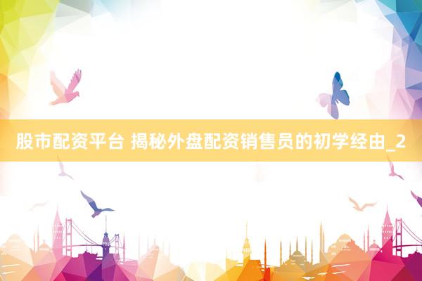 股市配资平台 揭秘外盘配资销售员的初学经由_2