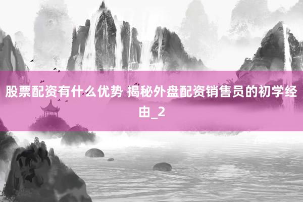 股票配资有什么优势 揭秘外盘配资销售员的初学经由_2
